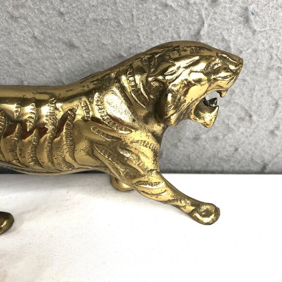Vintage Masters of The Universe Tiger Solid Brass Battle Cat Motu MCM Rare Heavy - Picture 4 of 16